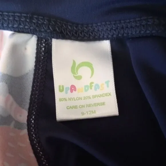 Navy Blue One Piece Surf Suit Swimwear sz 9-12M Boys - Picture 5 of 5